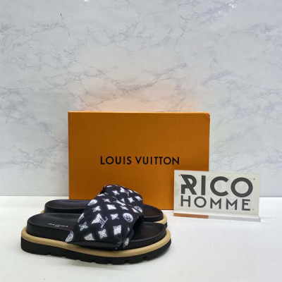 루이B통 모노그램 네이비 컴포트 슬리퍼