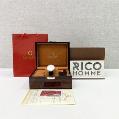 OM*GA 드 빌 프레스티지 코-액시얼 크로노미터 레더 스트랩 39.5mm 1:1 최상급 (싱크 98.9%)