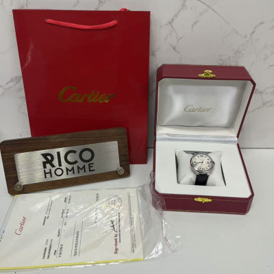 까르*에 발롱블루 스틸 가죽스트랩 미디움 36mm 1:1 최상급 (싱크 97.6%)