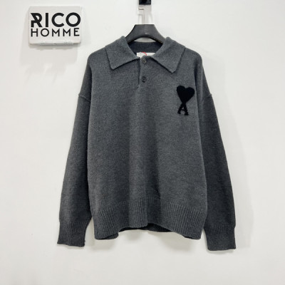 A미 블랙하트 드 꾀흐 폴로 메리노 니트 (PREMIUM)