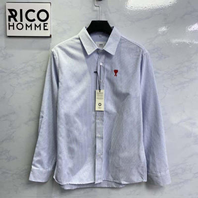 A미 레드 하트 옥스포드 박시 핏 셔츠 (1:1 HIGH PREMIUM)