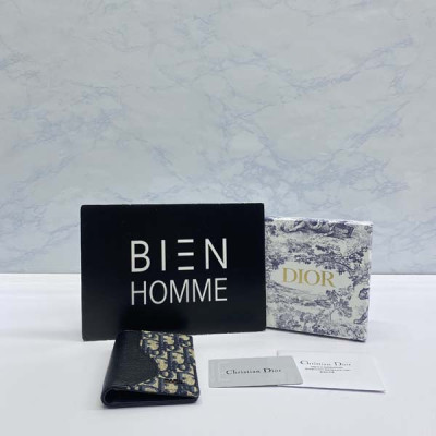 D올 오블리크 새들 버티컬 2단 소가죽 카드지갑 (2color)