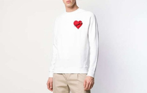 P.A 하트 클립패치 맨투맨 (2color)