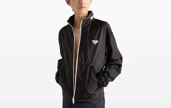 남녀공용 프RA다 트라이앵글 배색 윈드브레이커 자켓 (PREMIUM)