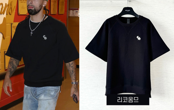 크롬HA츠 산스크리트 자수 반팔 티셔츠 (1:1 HIGH PREMIUM)