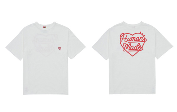휴먼 메*드 포켓 하트 반팔 티셔츠 (HIGH QUALITY)