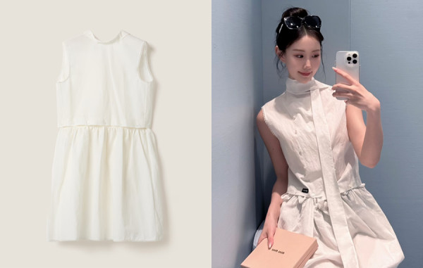 미*미* 우먼 디컨스트럭티드 슬러브 포플린 드레스 (PREMIUM)