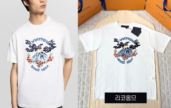 남녀공용 루이B통 퍼렐 & 니고 후지산 반팔 티셔츠 (1:1 HIGH PREMIUM)