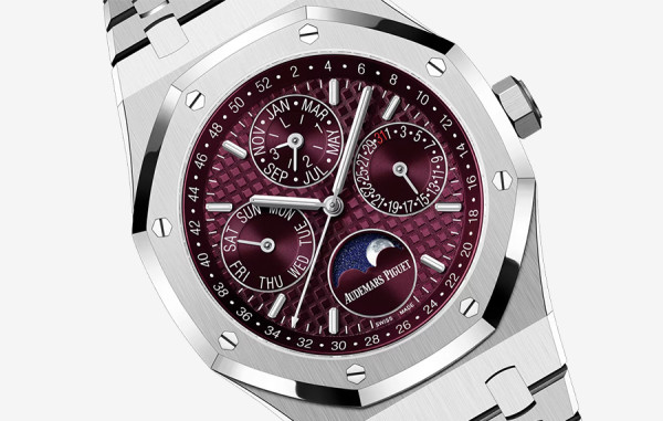 오데*피게 로얄오크 26574 퍼페츄얼 캘린더 버건디다이얼 한정판 41mm 1:1 최상급 (싱크 97.6%)