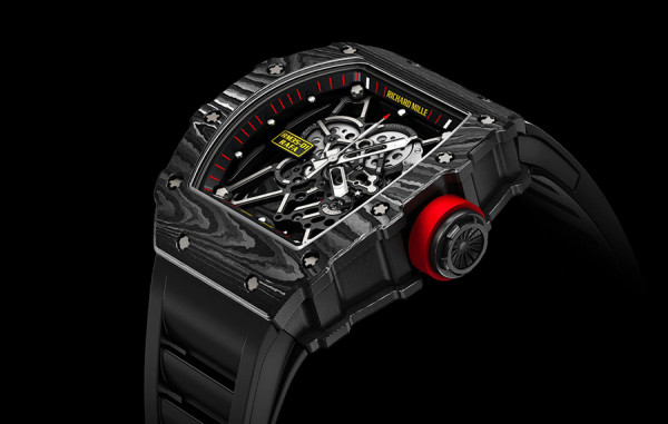 리차*밀 RM35-01 라파엘 나달 NTPT 카본(블랙) 블랙 러버밴드 42mm×50mm 1:1 최상급 (싱크 99.8%)