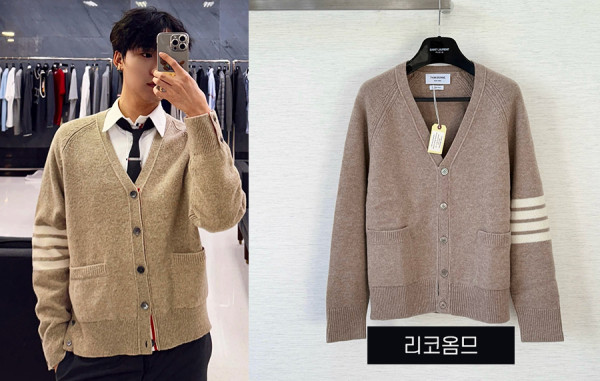 톰*라운 셔틀랜드 4-바 울 가디건 & 맨투맨 티셔츠 (1:1 HIGH PREMIUM)