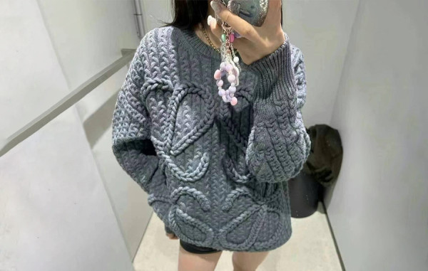 로E베 애너그램 케이블 울 니트 스웨터 (PREMIUM)