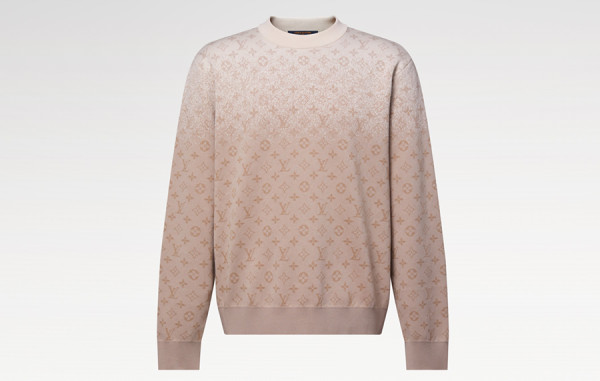 루이B통 모노그램 롱 슬리브드 크루넥 니트 스웨터 (PREMIUM)