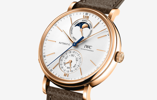 IW* 포르토피노 컴플리트 캘린더 흰판 로즈골드 레더스트랩 41mm 1:1 최상급 (싱크 97.6%)