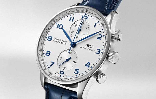 IW* 포르투기저 크로노그래프 흰판&블루핸즈 레더스트랩 41mm 1:1 최상급 (싱크 98.6%)