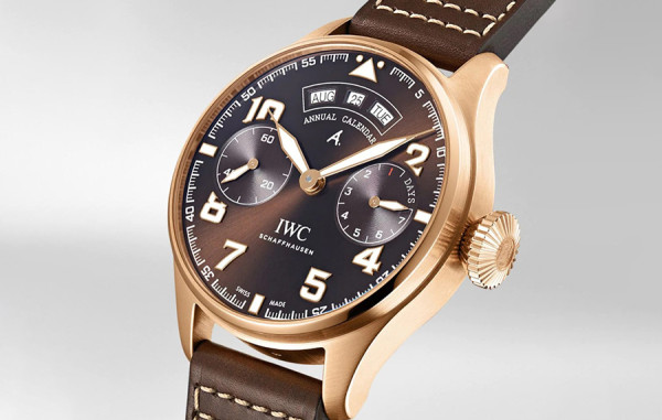 IW* 빅 파일럿 애뉴얼 캘린더 초코판(생텍쥐페리 에디션) 로즈골드 레더스트랩 46mm 1:1 최상급 (싱크 97.6%)